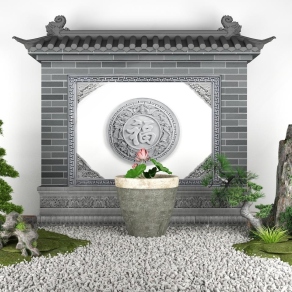 新中式景观小建筑3D模型下载